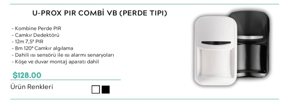 U-PROX PIR COMBİ VB (PERDE TİPİ)