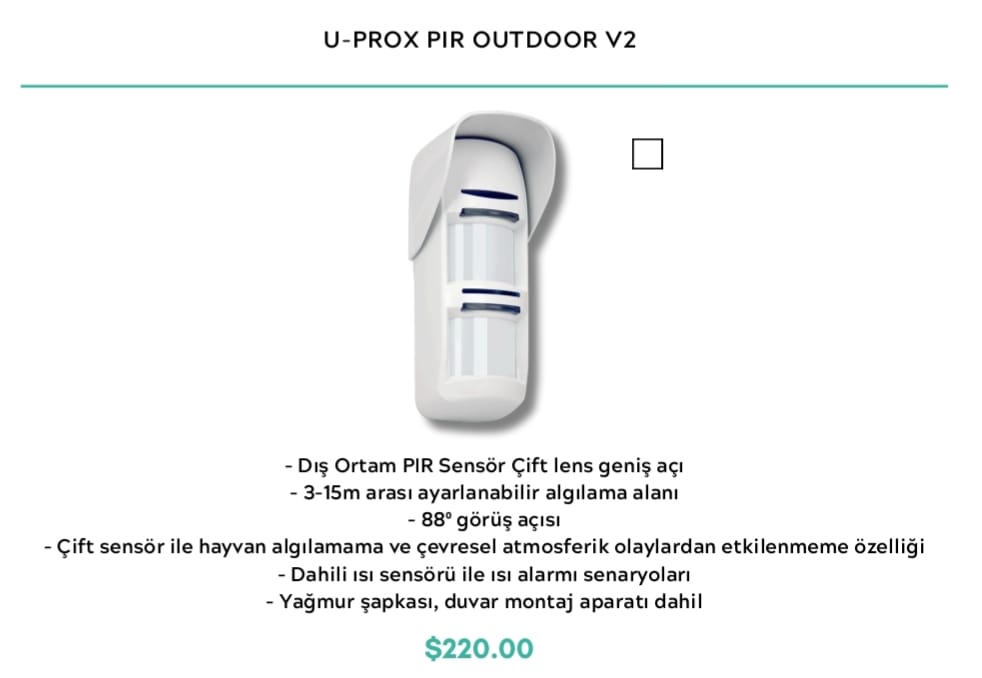 U-PROX PIR OUTDOOR V2